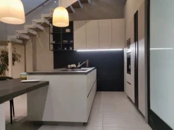 Cucina Way moderna grigio Snaidero con penisola scontata 60%
