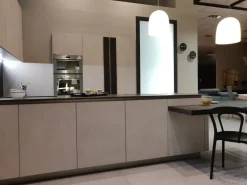 Cucina Way moderna grigio Snaidero con penisola scontata 60%