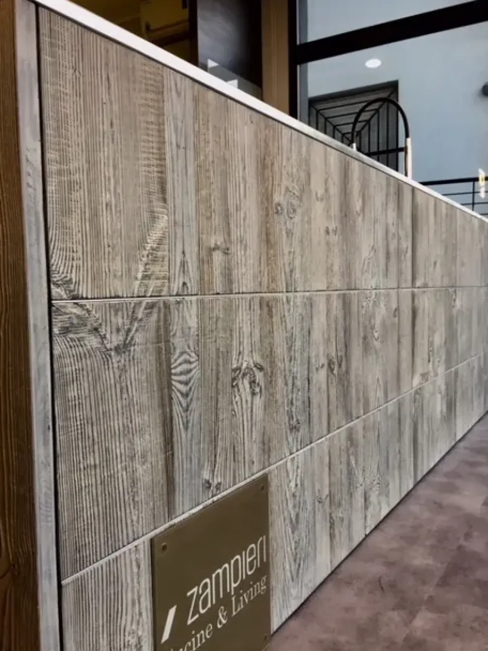 Cucina Zampieri cucine design ad isola altri colori in legno Line c - abete vecchio massello silver