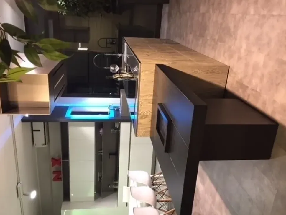 Cucina Zampieri cucine design ad isola altri colori in legno Line c - abete vecchio massello silver