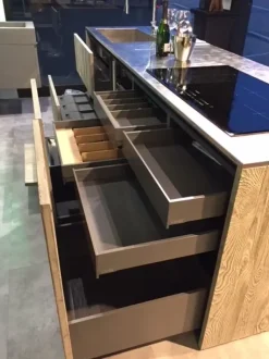 Cucina Zampieri cucine design ad isola altri colori in legno Line c - abete vecchio massello silver