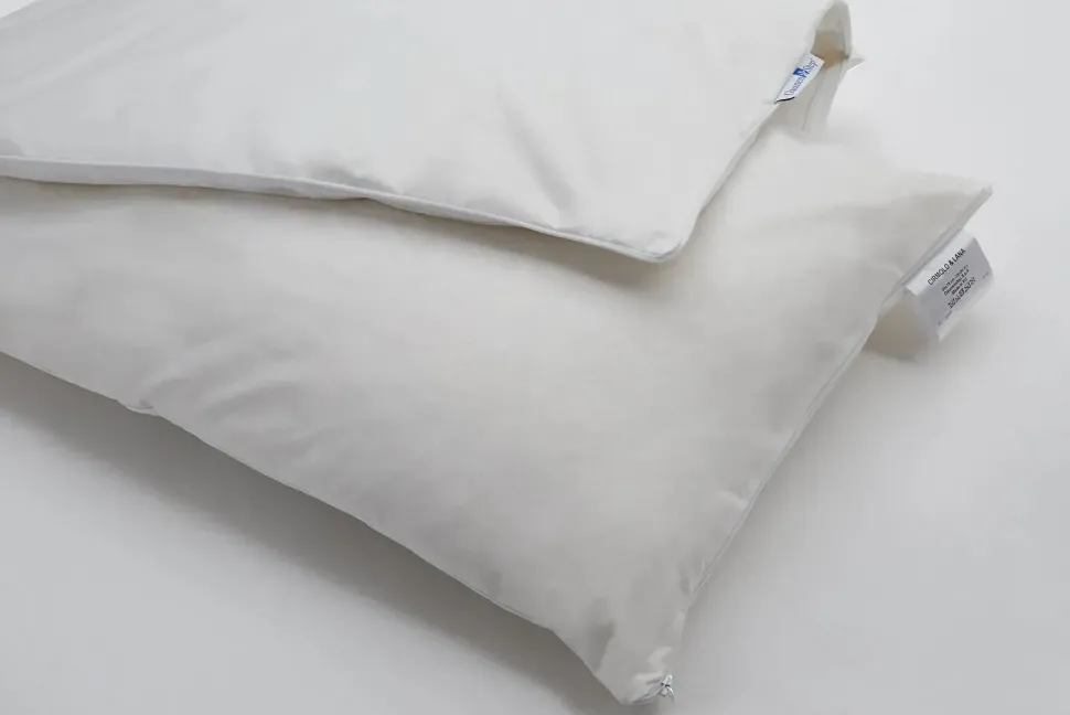 Cuscini letto in Piuma d'oca modello Perla cirmolo Daunenstep a prezzo outlet scontato affrettati