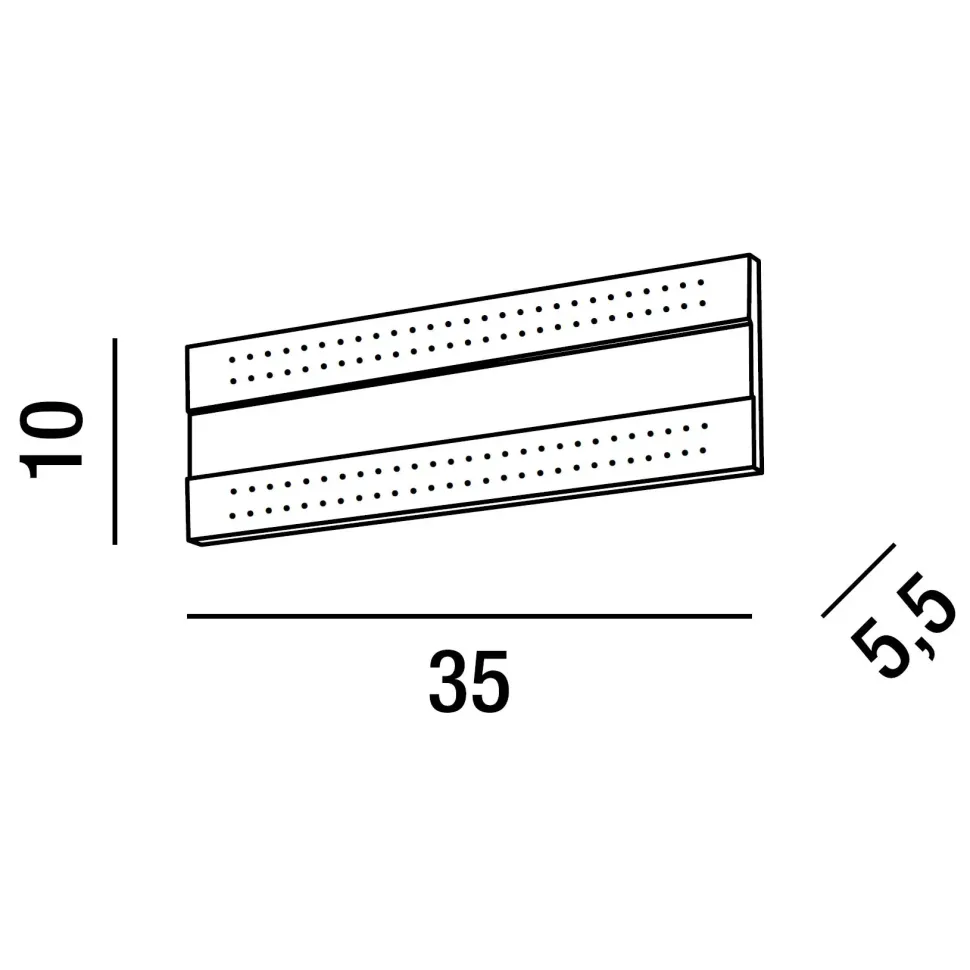 Da parete applique Collezione esclusiva 6960b ln applique led 25w 4.000°k perenz Trasparente a prezzi outlet