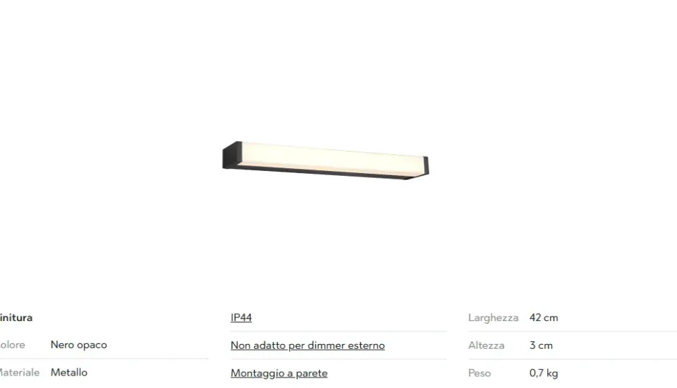 Da parete applique Fabio Artigianale a prezzo scontato