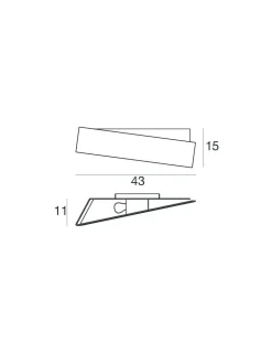 Da parete applique in metallo Zig zag 6986 lampada da parete Linea light a prezzo Outlet
