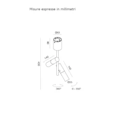 Da soffitto plafoniera Collezione esclusiva Gfa1455c gea luce plafone orientabile Nero a prezzi convenienti