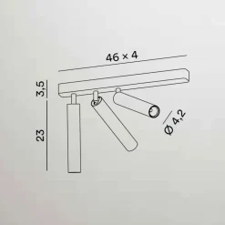 Da soffitto plafoniera in metallo 8244  perenz plafoniera 3 spot led  Collezione esclusiva in Offerta Outlet
