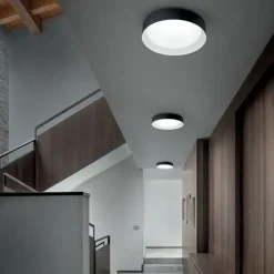 Da soffitto plafoniera Linea light 8294  crew 2  plafonierfa led  Nero in offerta