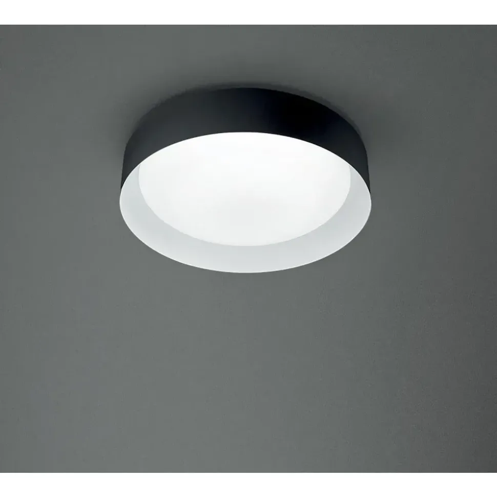 Da soffitto plafoniera Linea light 8294 crew 2 plafonierfa led Nero in offerta