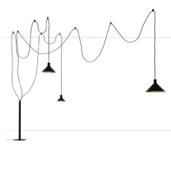 Da soffitto plafoniera Mogg Cerberina Nero in offerta