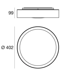 Da soffitto plafoniera stile Moderna Crew_2  bianca plafoniera led 21w Linea light scontato
