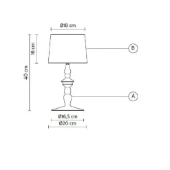 Da tavolo Karman Alibababy lampada da tavolo h 40 stile Design a prezzi outlet