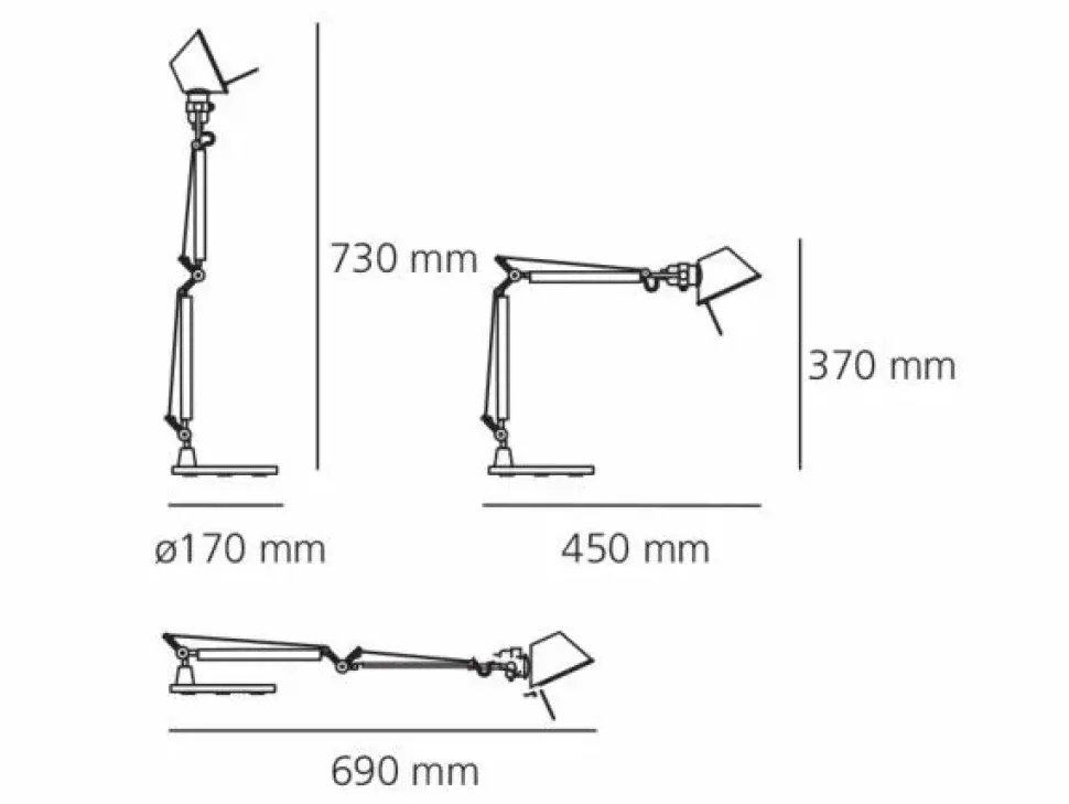 Da tavolo stile Moderna A011850 tolomeo micro blu artemide Collezione esclusiva in offerta