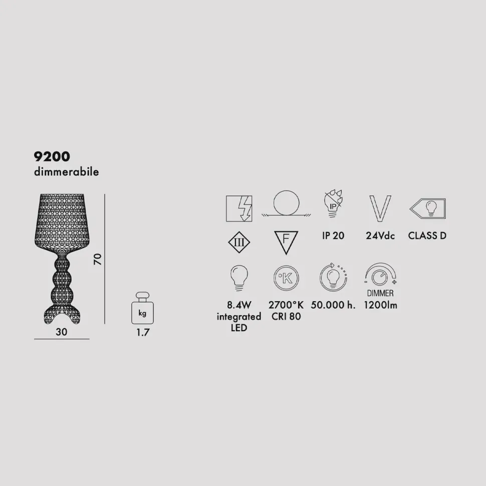 Da tavolo stile Moderna Kabuki bianco Kartell a prezzi outlet