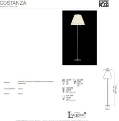 Da terra in metallo Luceplan ,lampada da terra costanza Luceplan a prezzo Outlet