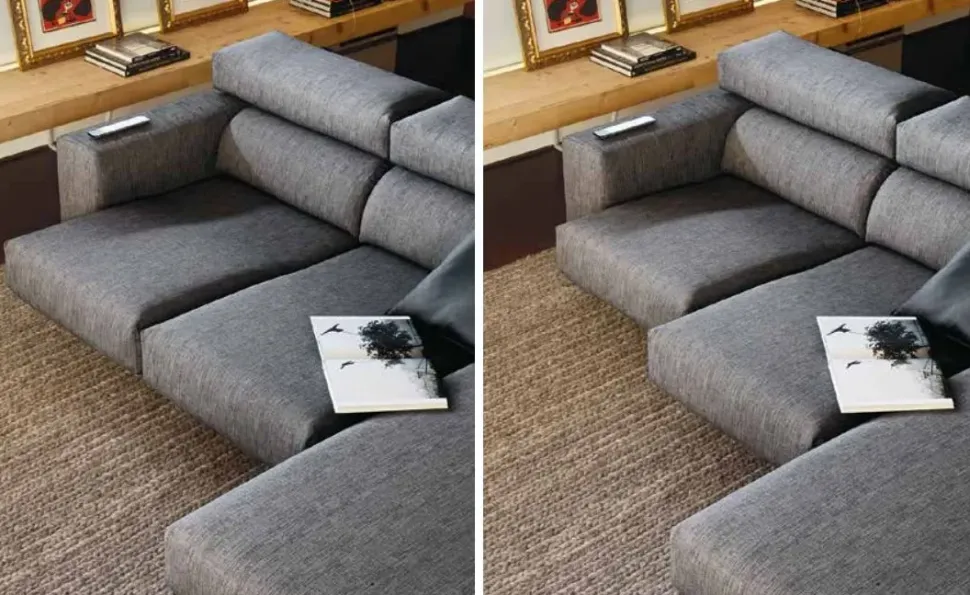 Divani letto con penisola in poliuretano. Md Work a prezzo Outlet.