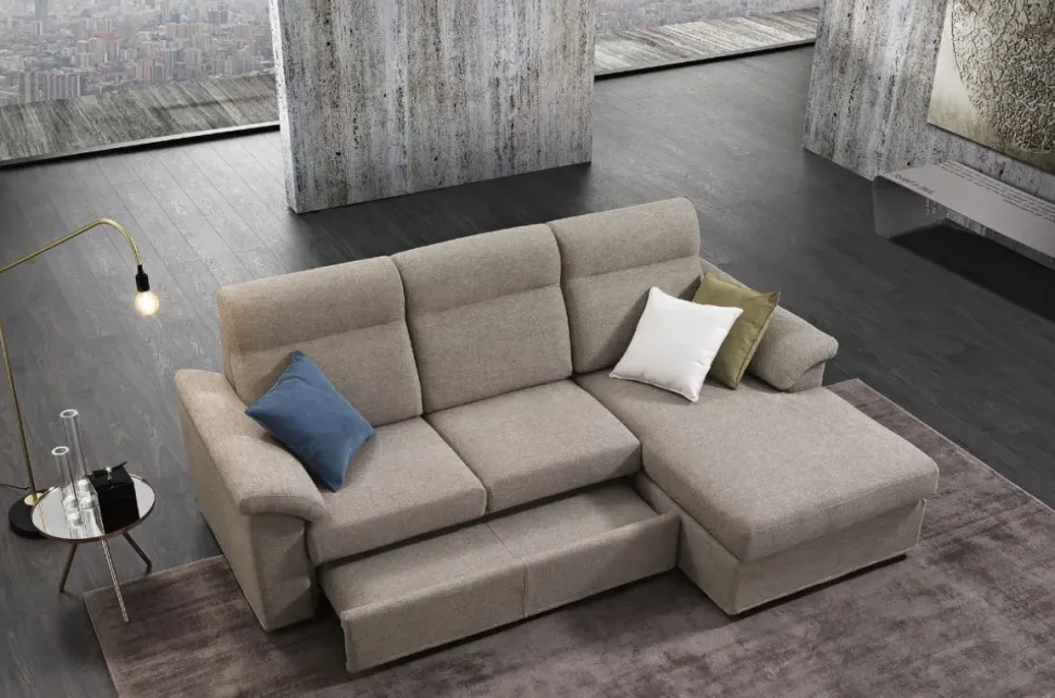 Divani letto con penisola Leo Biel in Offerta Outlet