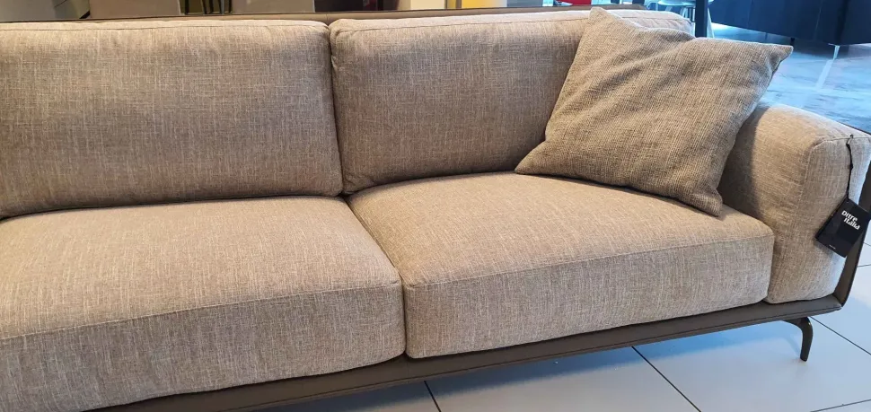 Divani letto con penisola tessuto in poliuretano Ditre italia a prezzo Outlet