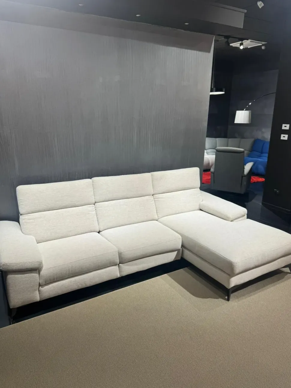 Divani letto con penisola in Tessuto Samoa a prezzo ribassato