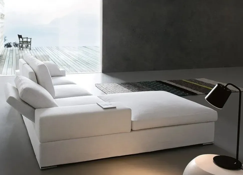 Divani letto con penisola Divano con schienale reclinabile Md work a PREZZO OUTLET