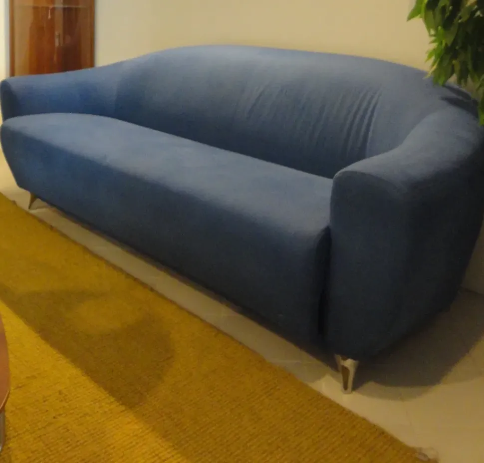 Divani modello Oriente in microfibra blu scontati del -50%