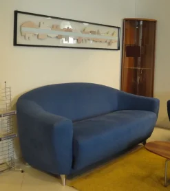 Divani modello Oriente in microfibra blu scontati del -50%