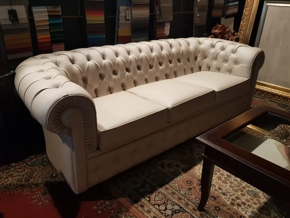 Divano 800 in Ecopelle non sfoderabile di Artigianale scontato 50%