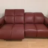 Divano 2 posti reclinabile in pelle bordeaux Artigianale in OFFERTA - 50%