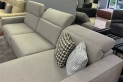 Divano angolare con relax cristofer tessuto in poliuretano Artigianale in Offerta Outlet