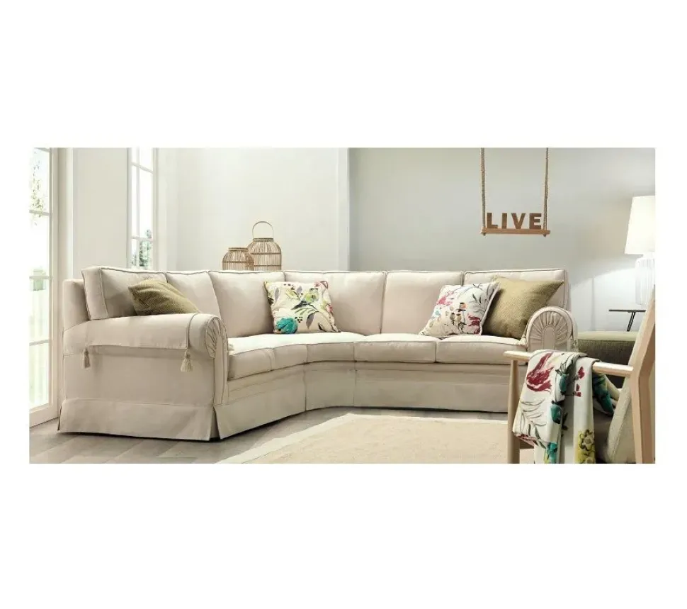 Divano angolare Divano angolare piuma modello fiore Md work ad un prezzo conveniente