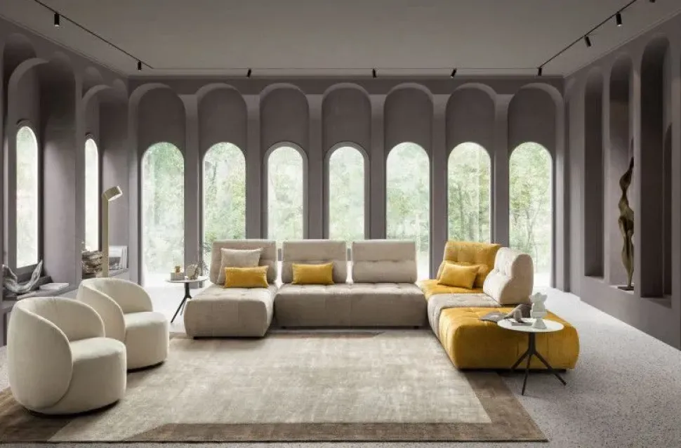 Divano angolare Divano byron Le comfort in Tessuto a 3500€