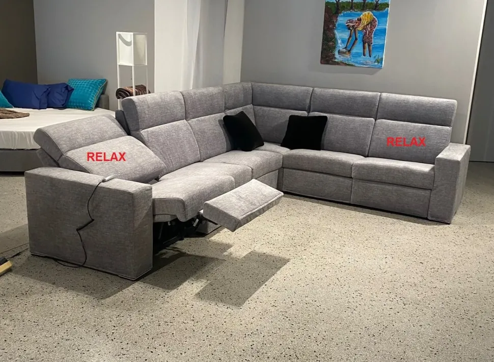 Divano Angolare Divano con relax doppio ad angolo di Md work a prezzo ribassato