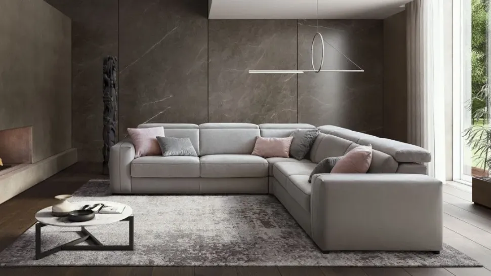 Divano angolare in Tessuto Astor Le comfort