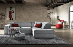 Divano Angolare in Tessuto sfoderabile Astor angolare di Le comfort