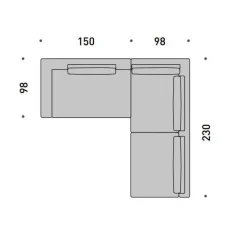 Divano angolare Nessy 3 Md work a prezzo scontato! Risparmia ora!