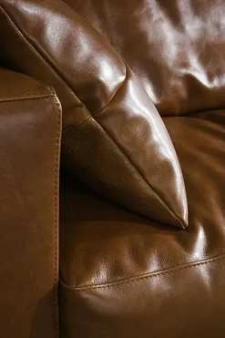 Divano angolare pelle in misto piuma Md work a prezzo scontato