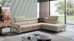 Divano angolare pelle in poliuretano  Max divani a prezzo Outlet