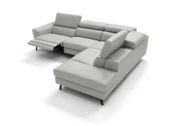 Divano angolare pelle in poliuretano  Max divani a prezzo Outlet