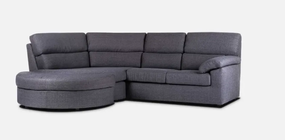 Divano angolare tessuto in poliuretano Md work a prezzo Outlet