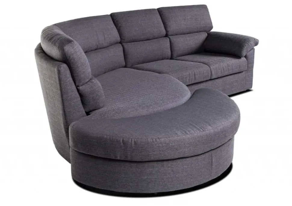 Divano angolare tessuto in poliuretano Md work a prezzo Outlet