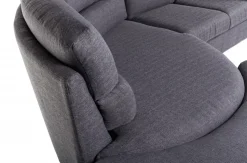 Divano angolare tessuto in poliuretano Md work a prezzo Outlet