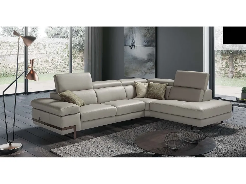 Divano angolare tessuto in poliuretano Tancredi a prezzo Outlet