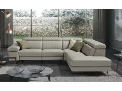 Divano angolare tessuto in poliuretano  Tancredi a prezzo Outlet