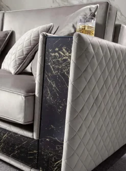 Divano angolare tessuto in poliuretano  Artigianale a prezzo Outlet