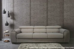 Divano Beth plus in Tessuto sfoderabile  di Collezione esclusiva scontato 40%