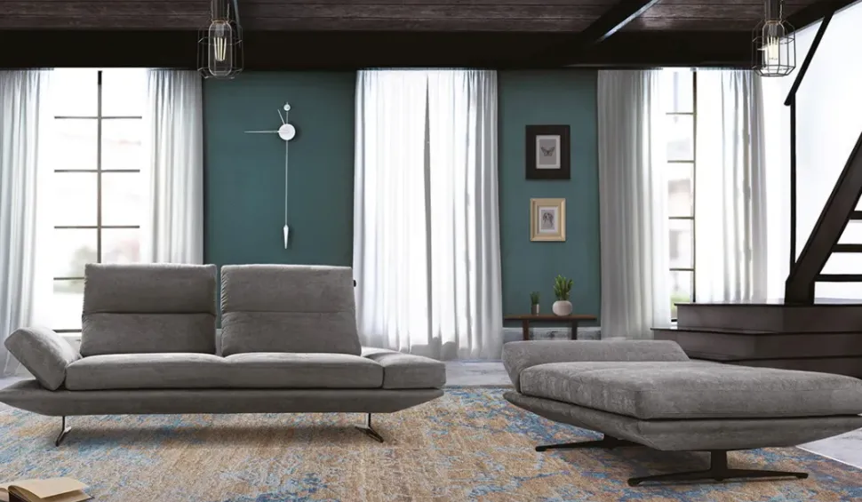 Divano Chamonix tessuto in poliuretano Nicoletti home in Offerta Outlet