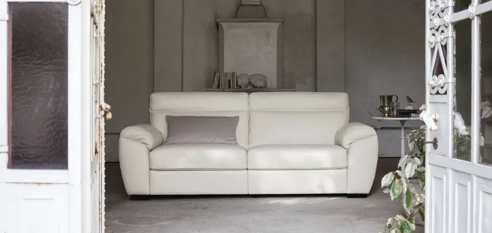 Divano Charles in Pelle Doimo salotti a prezzo scontato