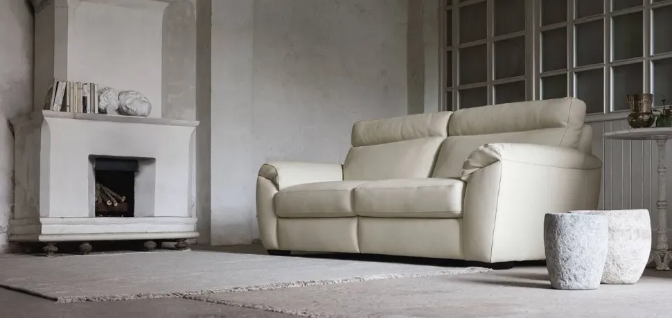 Divano Charles in Pelle Doimo salotti a prezzo scontato