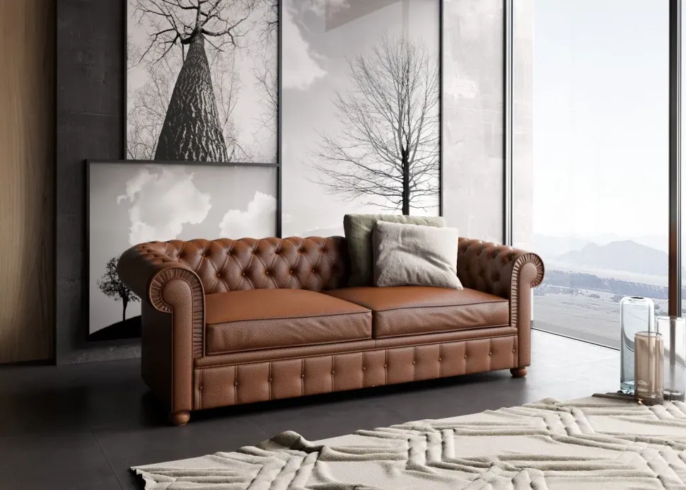 Divano Chesterfield 9912 Giessegi con forte sconto