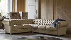 Divano classico pelle Alioth di Doimo salotti con sconto del - 30%